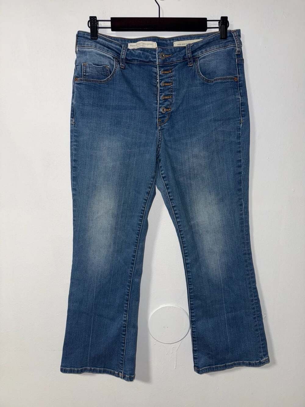 Pilcro and the Letterpress by Anthropologie High-Rise Flare Button-Fly Jeans Siz